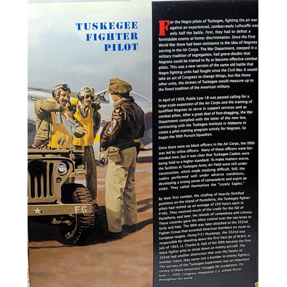 WW2 Forces Collections Tuskegee Airmen GI Joe Fighter Pilot NIB - Picture 8 of 11